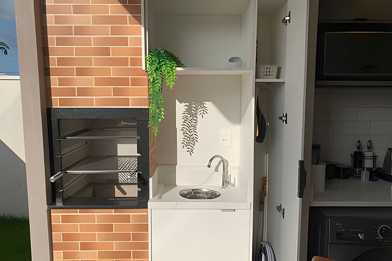 Apto Térreo com Garden | A/C e Churrasqueira