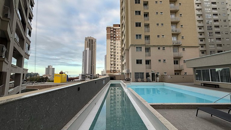Apê 18º andar | Churrasqueira vista mar + Piscina